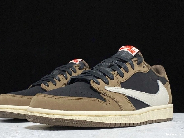 Rep Travis x 1 Mocha Air Scott CQ4277-001 OG Dark Jordan Low SP 0725
